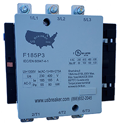 F185 UL Contactor 185A 3P 120Vac Coil (Will Replace Telemecanique LC1-F185-G6 or LC1F185 120V)