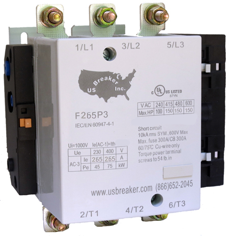 F265 UL Contactor 265A 3P 120Vac Coil (Will Replace Telemecanique LC1-F265-G6 or LC1F265 120V)
