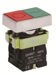 Large image of item: CHNT Brand Start & Stop Button -Green & Red -1NO+1NC Aux -Will Replace Telemecanique XB2BL8325