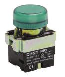 Large image of item: CHNT Brand Green LED Indicating Light - 24V Direct Type -Will Replace Telemecanique XB2BV63