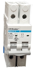 Large image of item: US Breaker C60 2P 30A UL489 DIN Rail MCB 10KA@480V (Like Eaton FAZ C30 2 NA SP or Square D M9F42230)